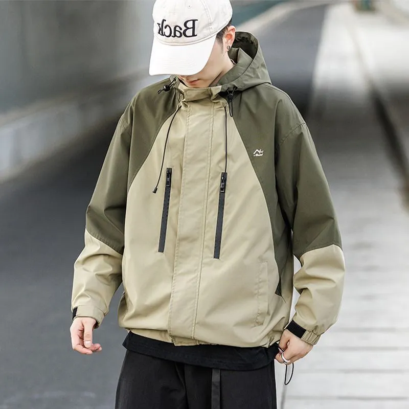 Trendy Drawstring Hem Windbreaker for Outdoor Adventures