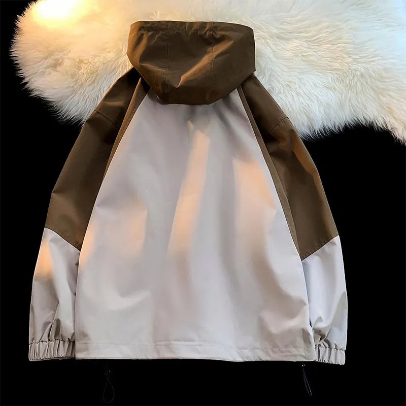 Trendy Drawstring Hem Windbreaker for Outdoor Adventures