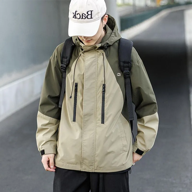 Trendy Drawstring Hem Windbreaker for Outdoor Adventures
