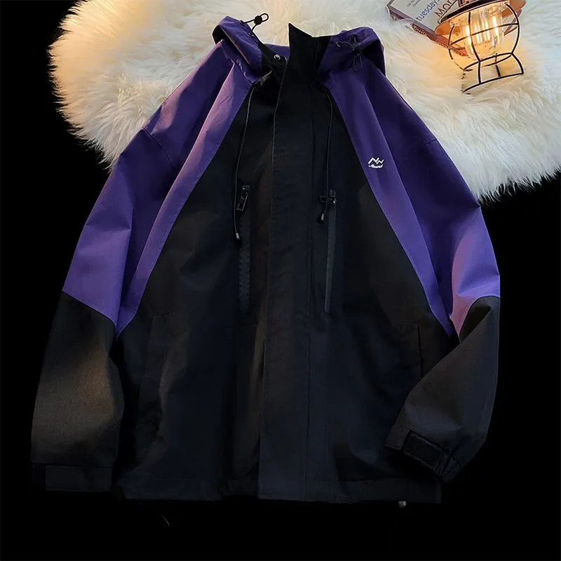 Trendy Drawstring Hem Windbreaker for Outdoor Adventures