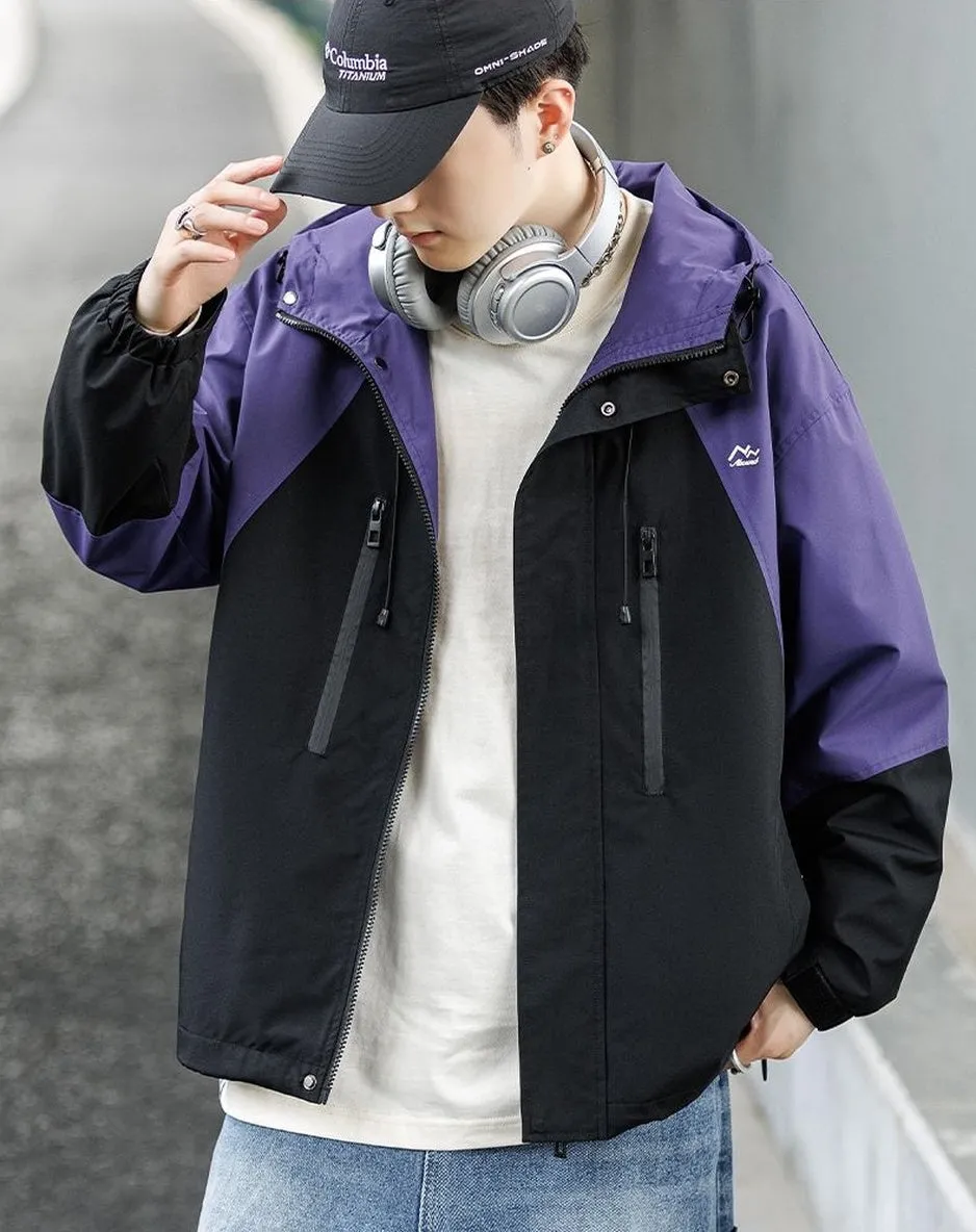 Trendy Drawstring Hem Windbreaker for Outdoor Adventures