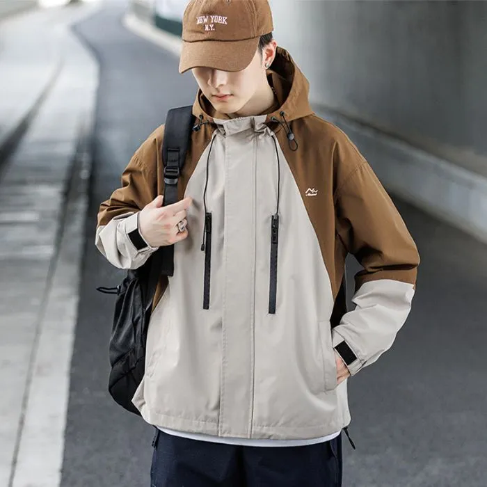 Trendy Drawstring Hem Windbreaker for Outdoor Adventures