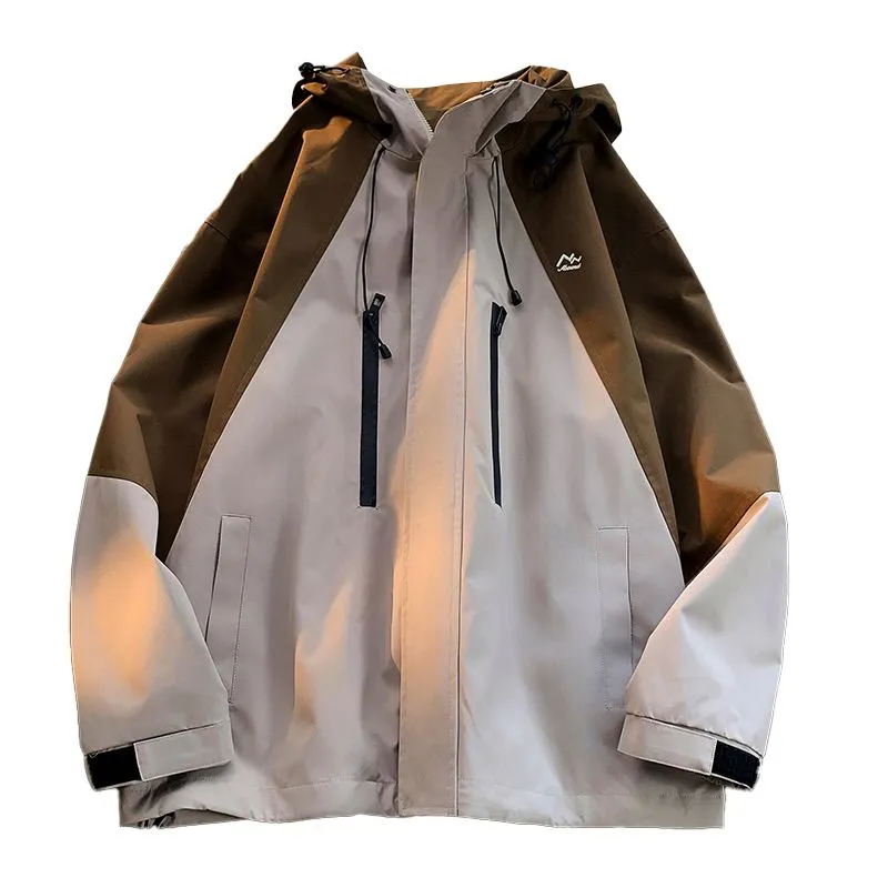 Trendy Drawstring Hem Windbreaker for Outdoor Adventures