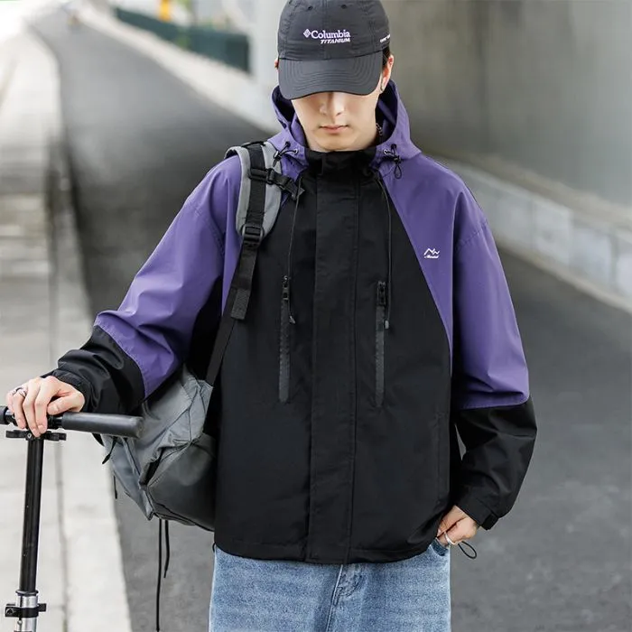 Trendy Drawstring Hem Windbreaker for Outdoor Adventures