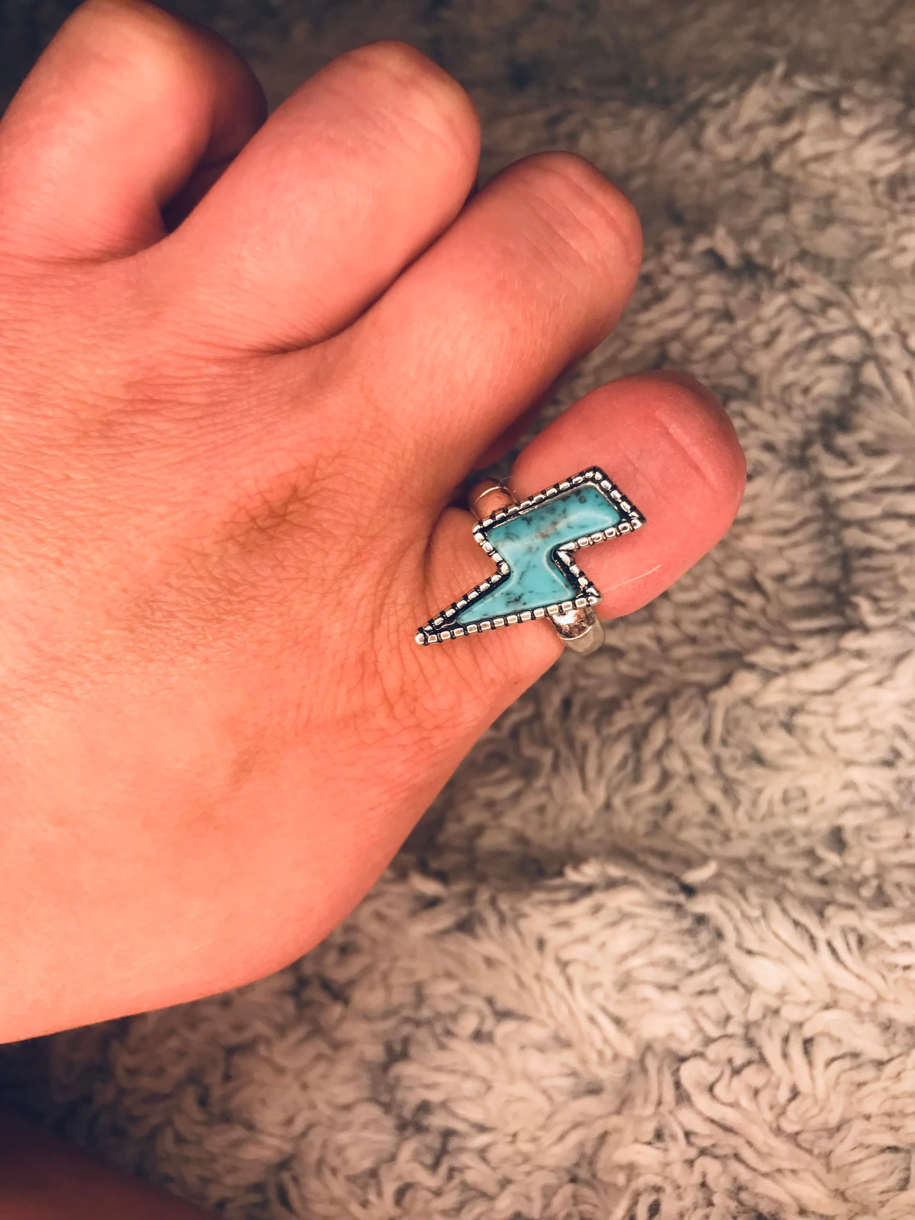 TURQUOISE BOLT STRETCH RING