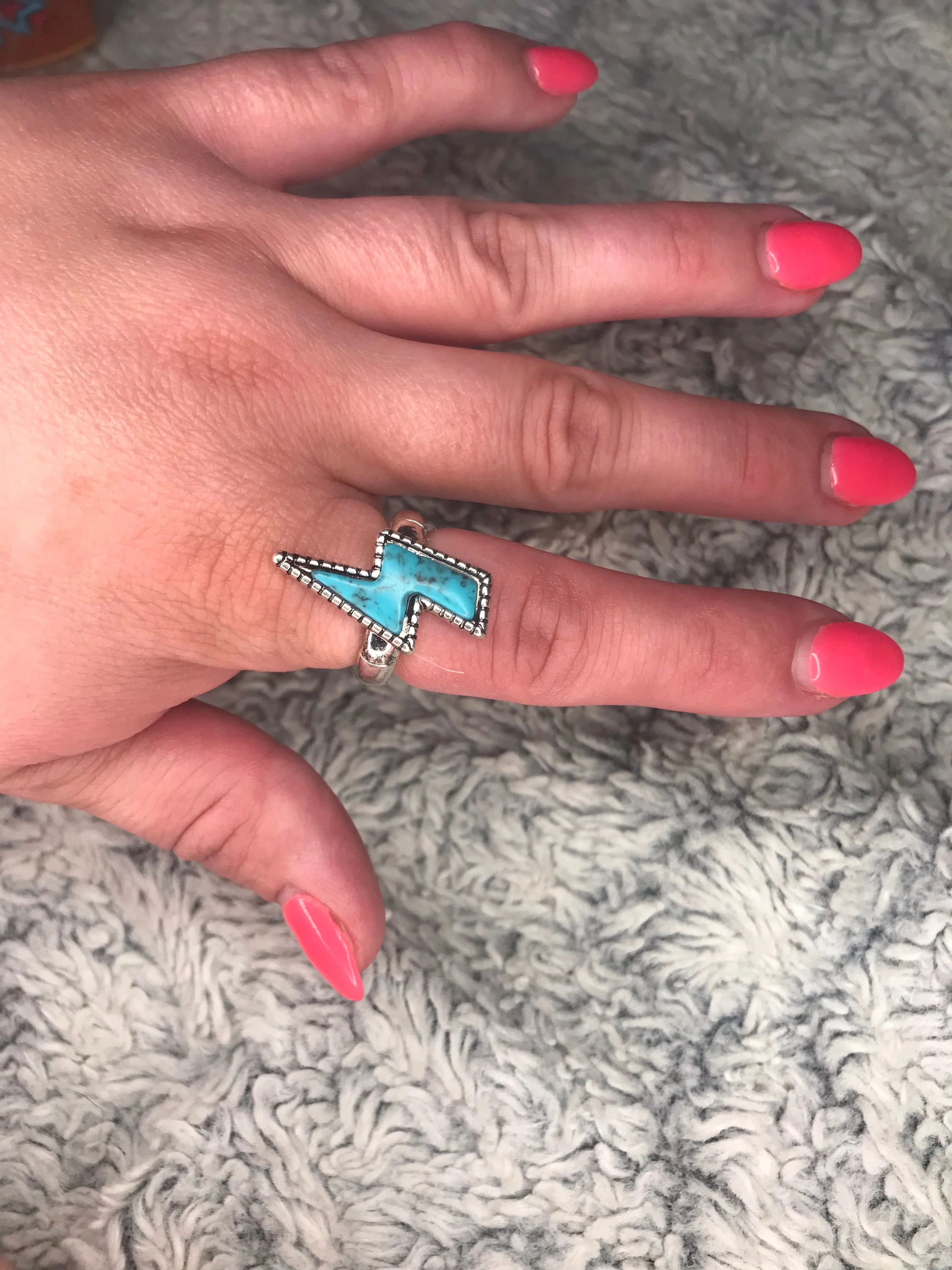 TURQUOISE BOLT STRETCH RING