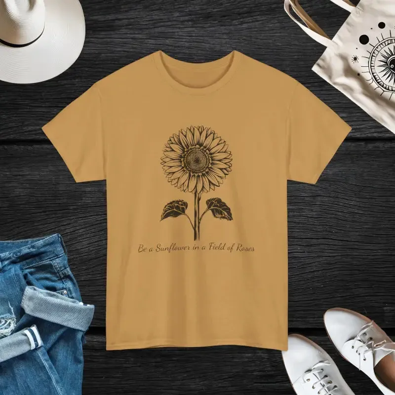 Unisex Deluxe Sunflower Tee for Trendy Fashion Lovers