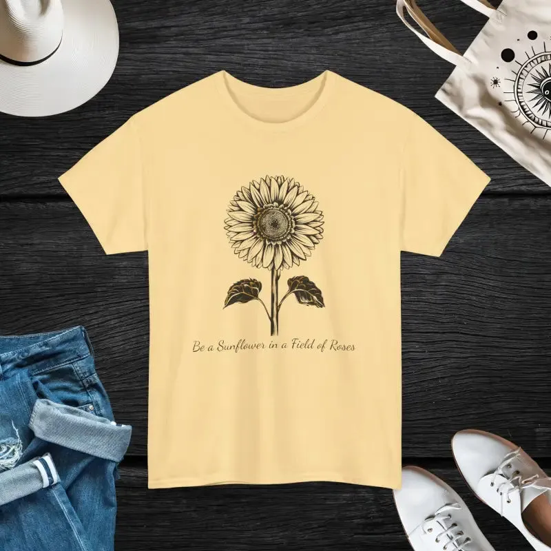 Unisex Deluxe Sunflower Tee for Trendy Fashion Lovers