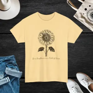 Unisex Deluxe Sunflower Tee for Trendy Fashion Lovers