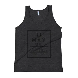 Unisex Tank Top U may be the only Bible someone reads today Snellen Eye Chart