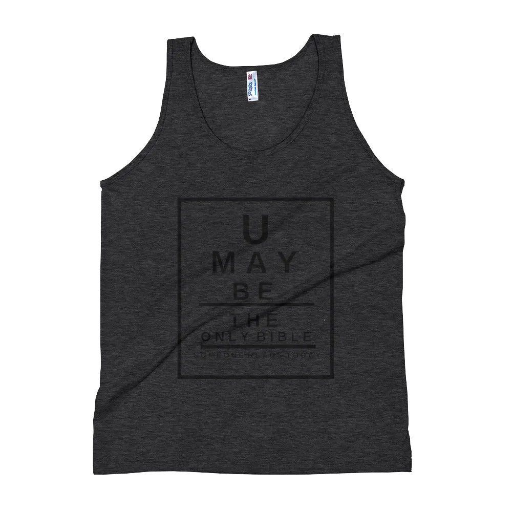 Unisex Tank Top U may be the only Bible someone reads today Snellen Eye Chart