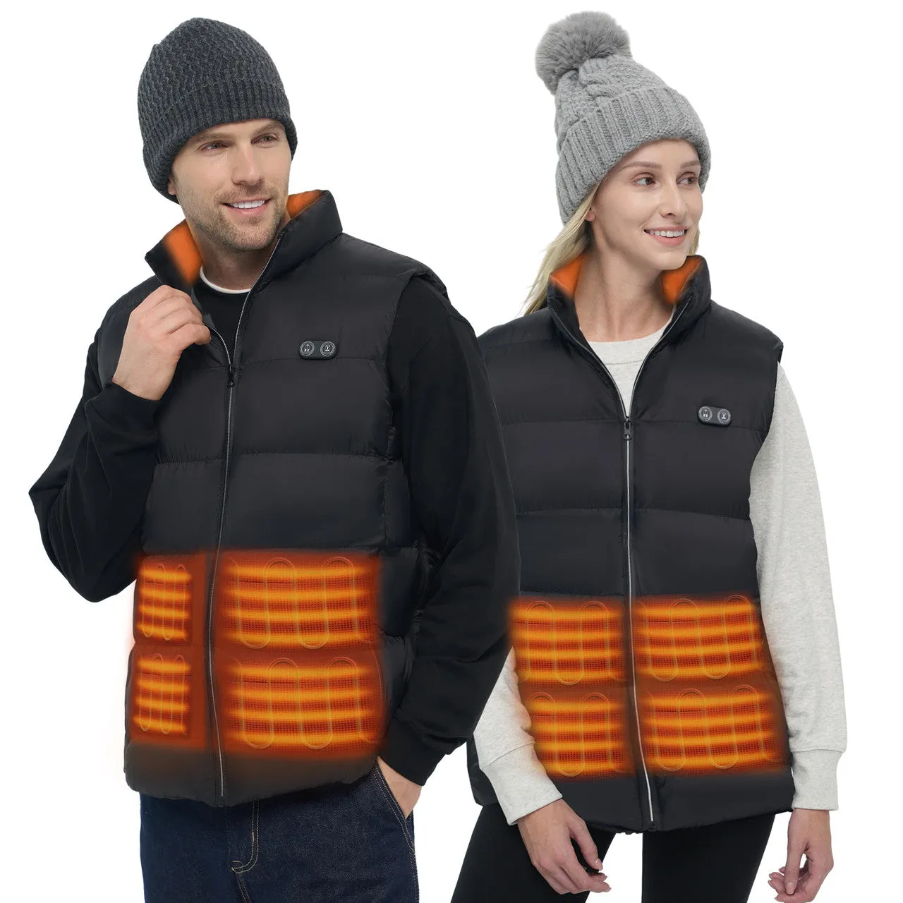 USB Electric Unisex Heated Vest with 10 Heating Zones