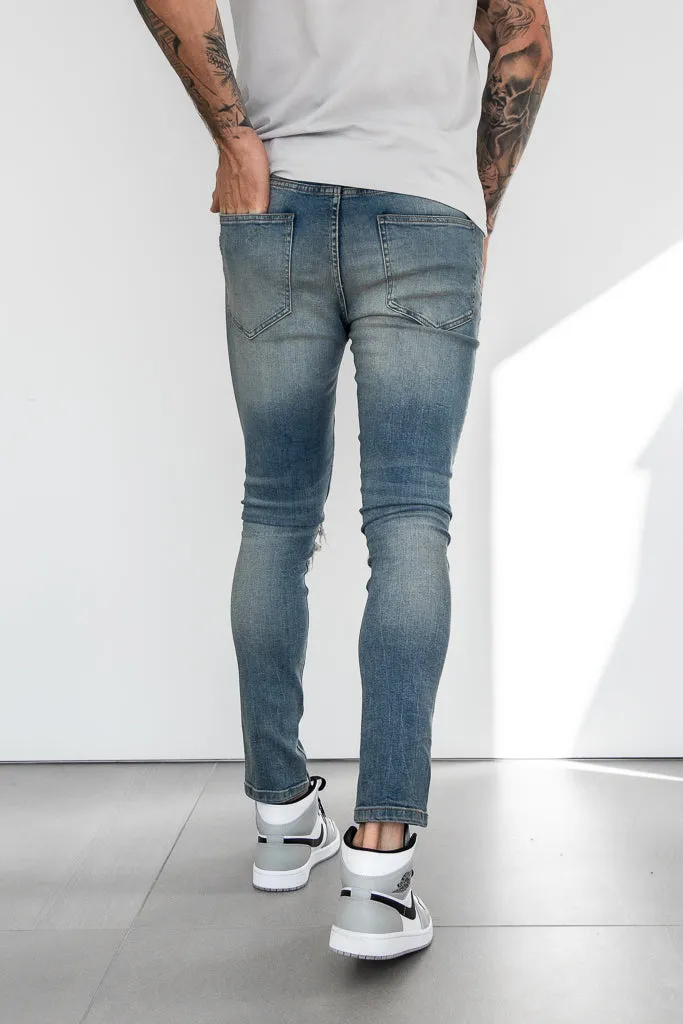 Valere Milano Mersis Biker Jeans Stone Wash