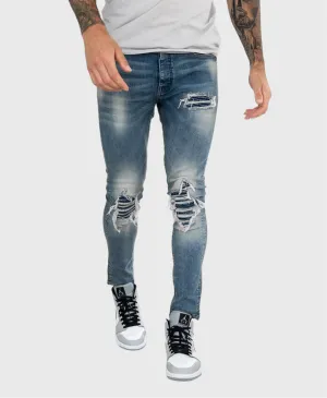 Valere Milano Mersis Biker Jeans Stone Wash