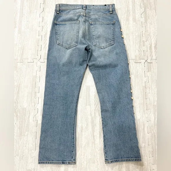 Veronica Beard Tie Up Sides Cropped Jeans