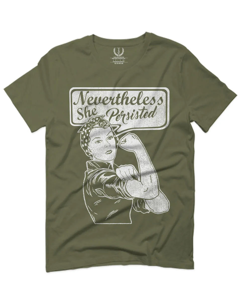 VICES AND VIRTUESS Nevertheless She Persisted Funny Political Congress Protest For men T Shirt