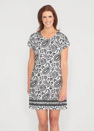 Victoria (14301) ~ French Terry Short Sleeve Crew Dress