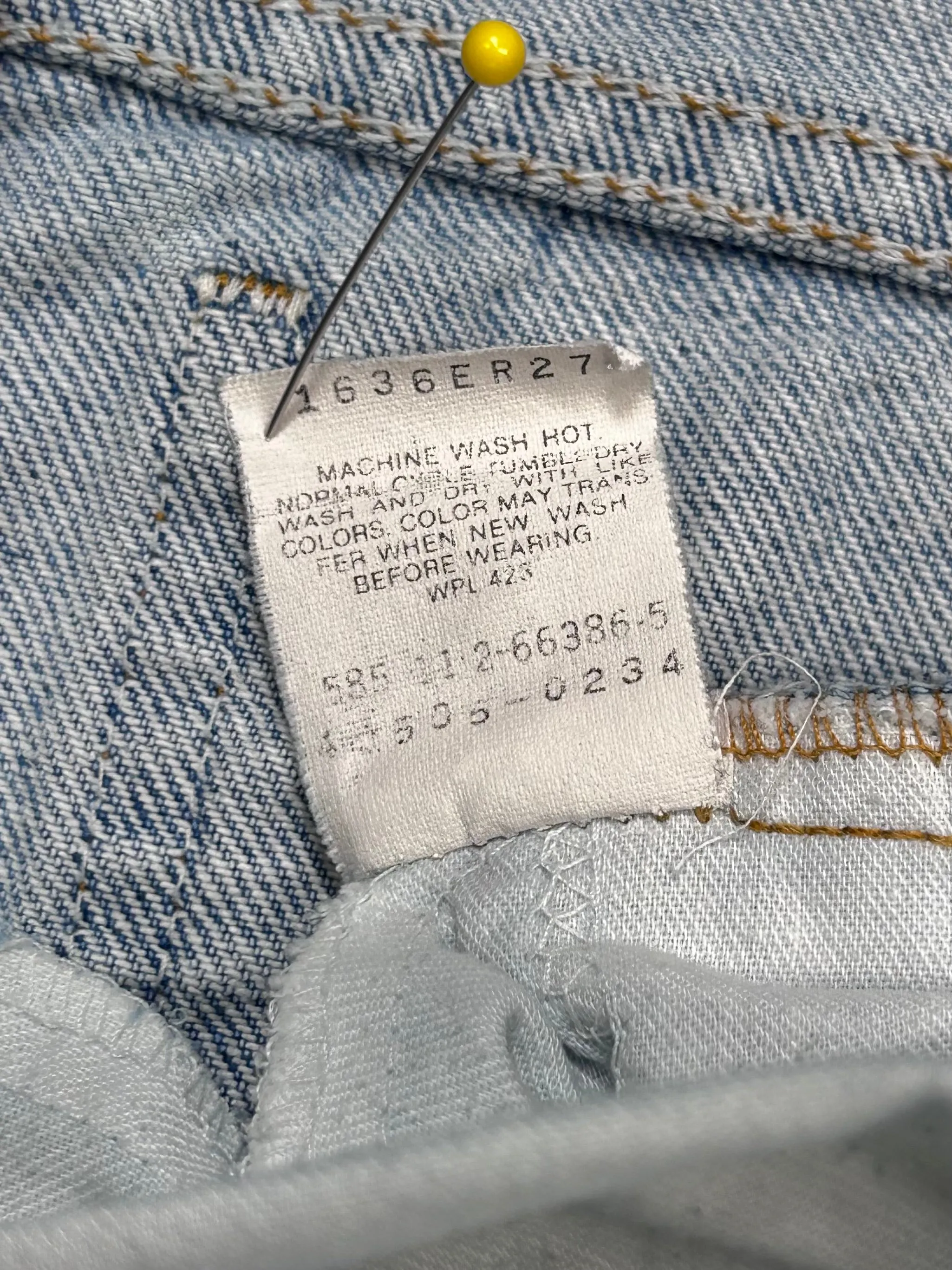 Vintage USA Made Levi 505 Orange Tab Light Wash Denim Jeans (JYJ0424-183)