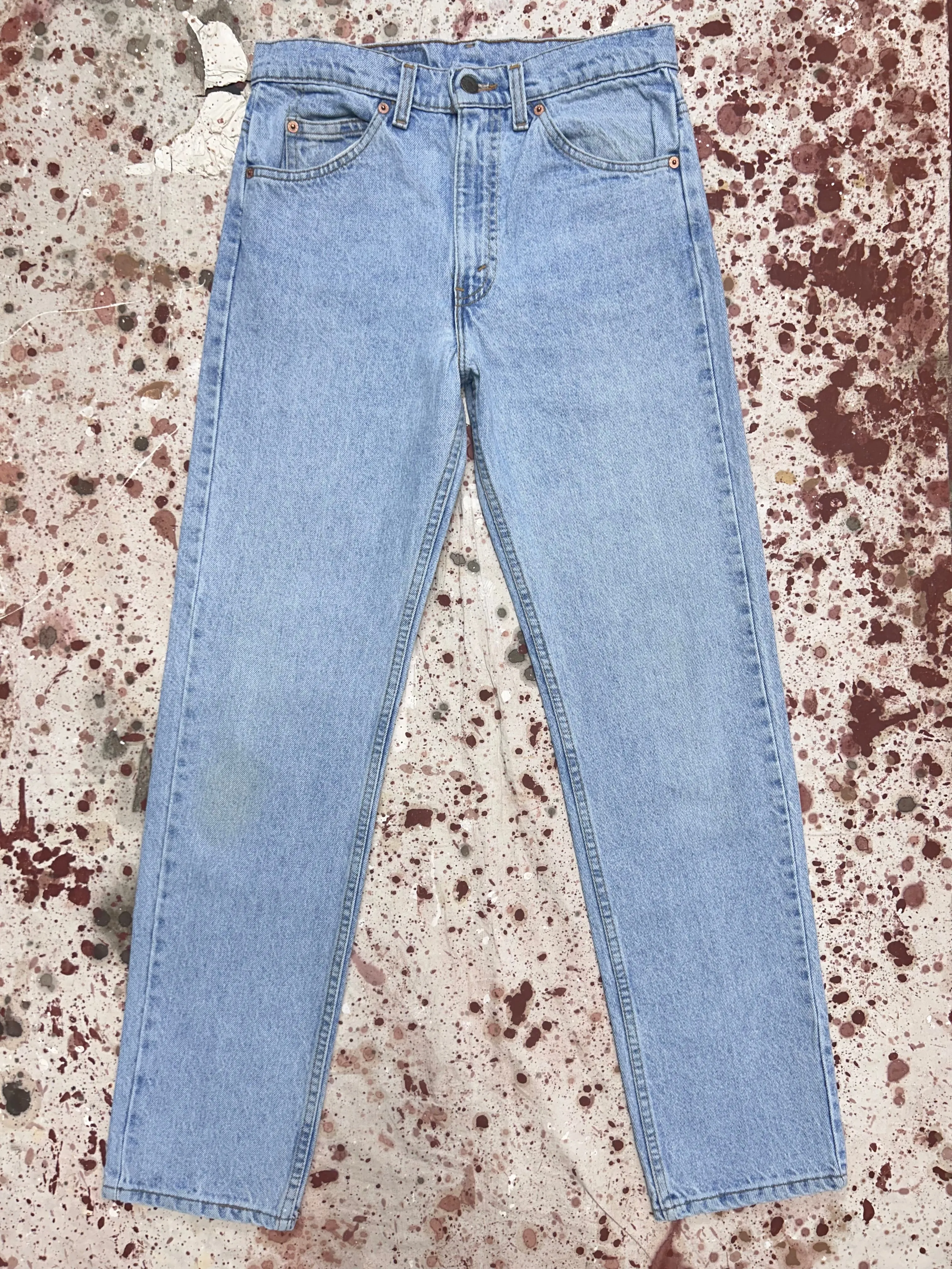 Vintage USA Made Levi 505 Orange Tab Light Wash Denim Jeans (JYJ0424-183)