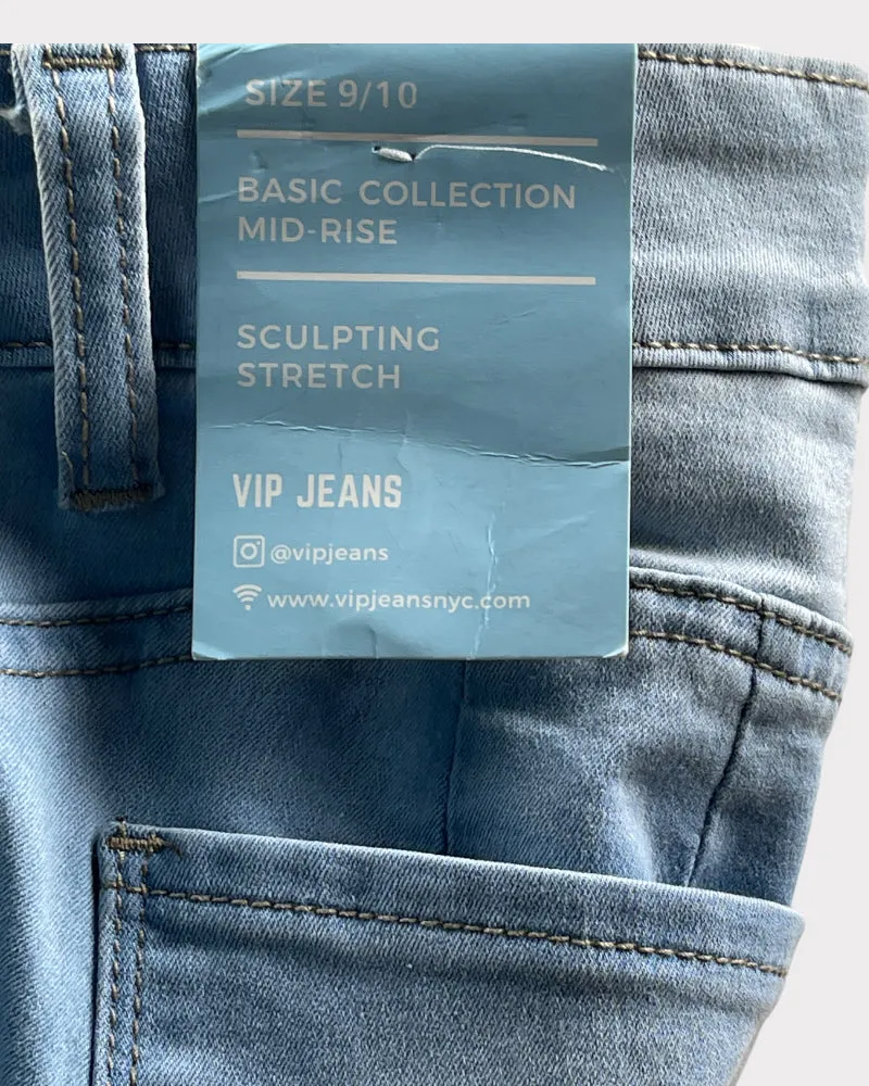 VIP Jeans Light-Wash Blue Sculpting Stretch Mid-Rise Jeans (W30)