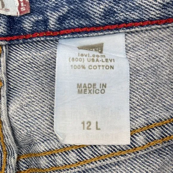 Vtg. Levis Women's 550 Jeans Relaxed Tapered Light Medium Wash Cotton Size 12L