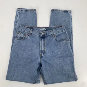 Vtg. Levis Women's 550 Jeans Relaxed Tapered Light Medium Wash Cotton Size 12L