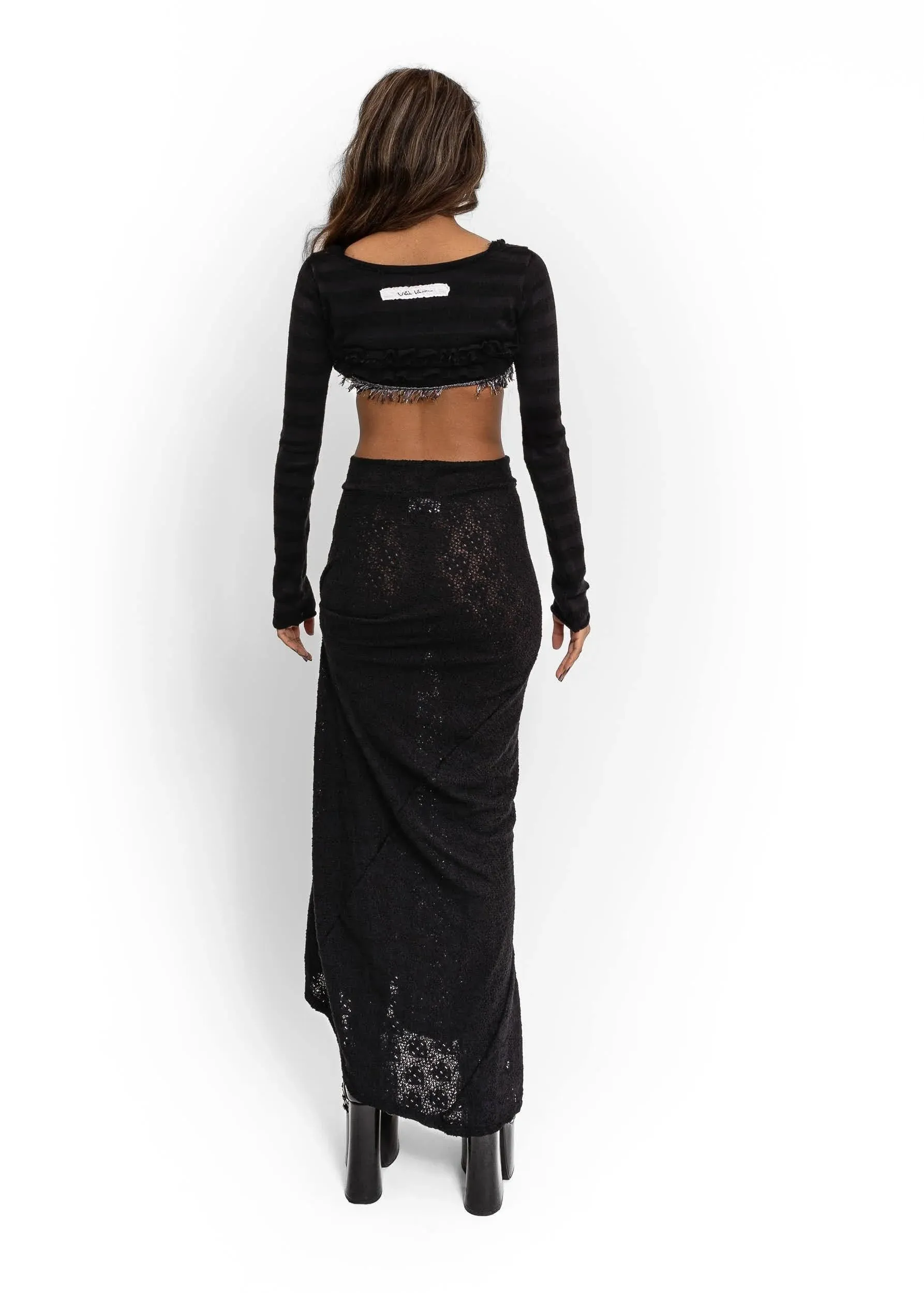 Wabi maxi skirt- black lace