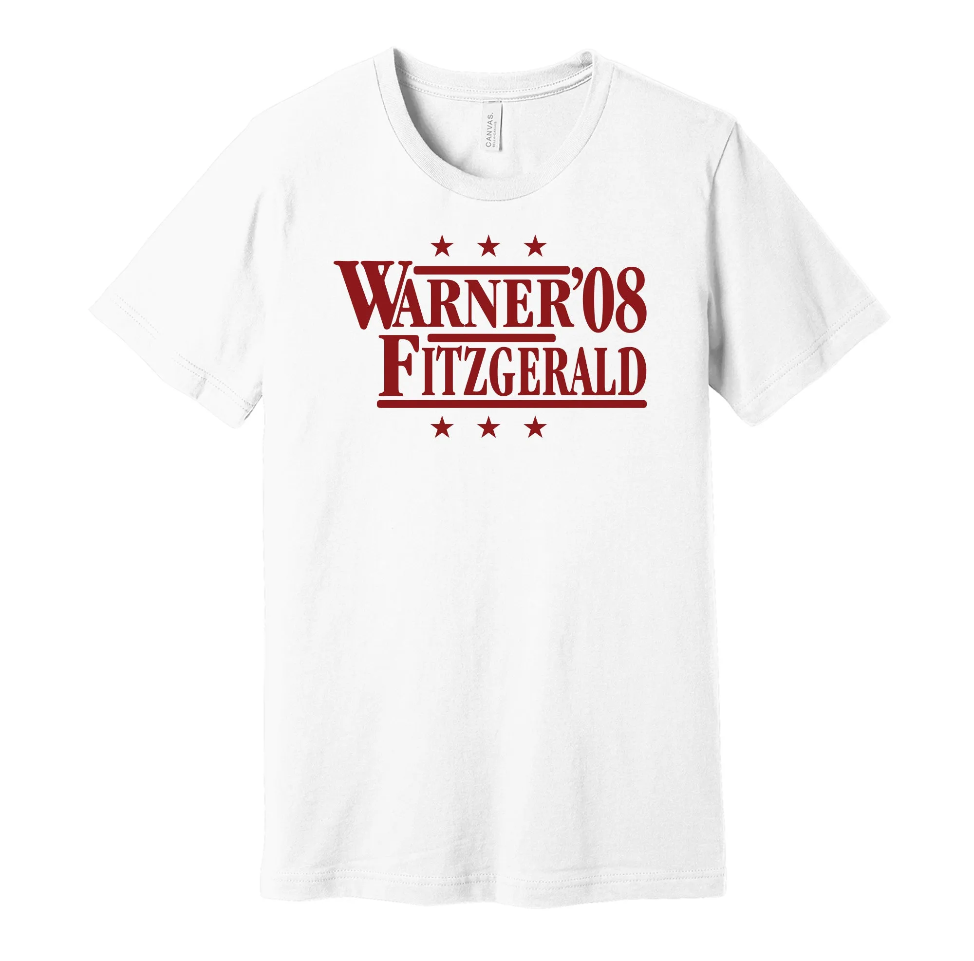 Warner & Fitzgerald '08 - Arizona Football Legends Political Campaign Parody T-Shirt - Hyper Than Hype Shirts