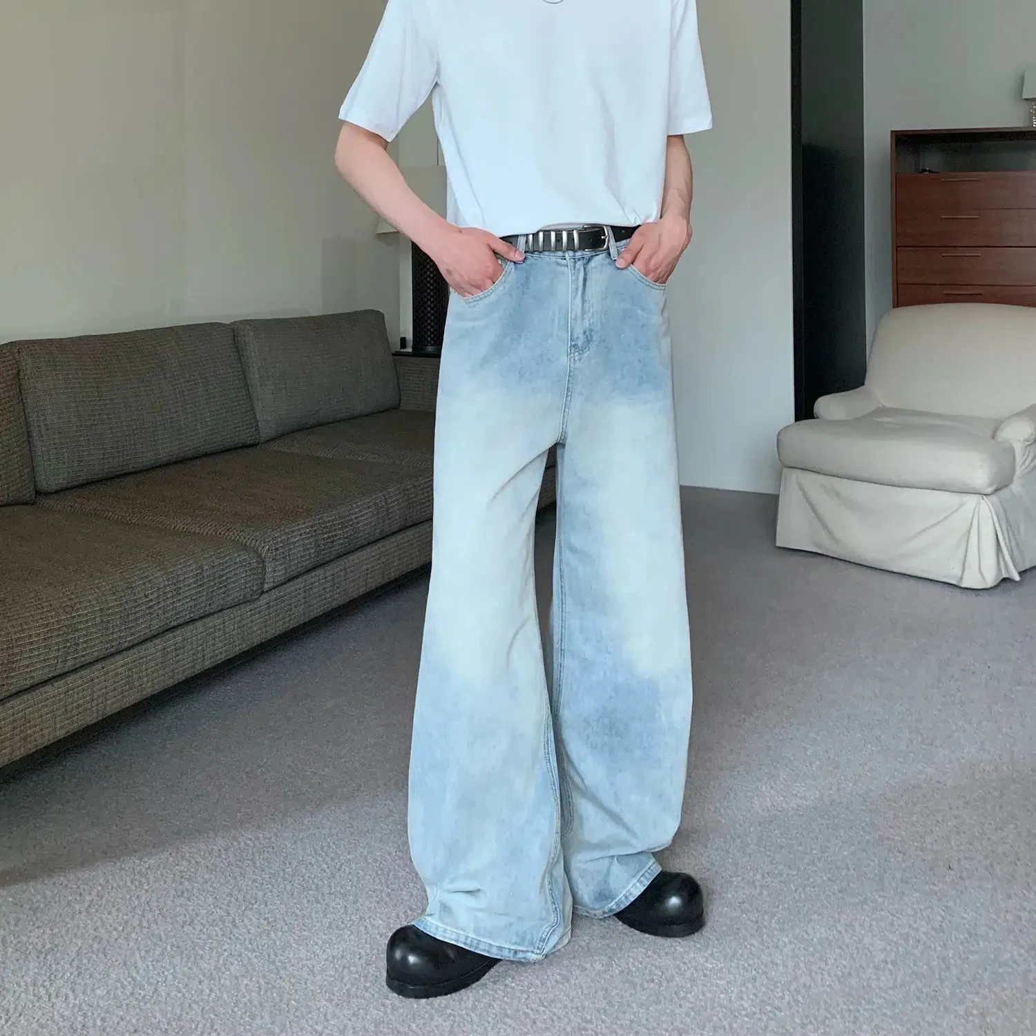 Washed Light Blue Jeans