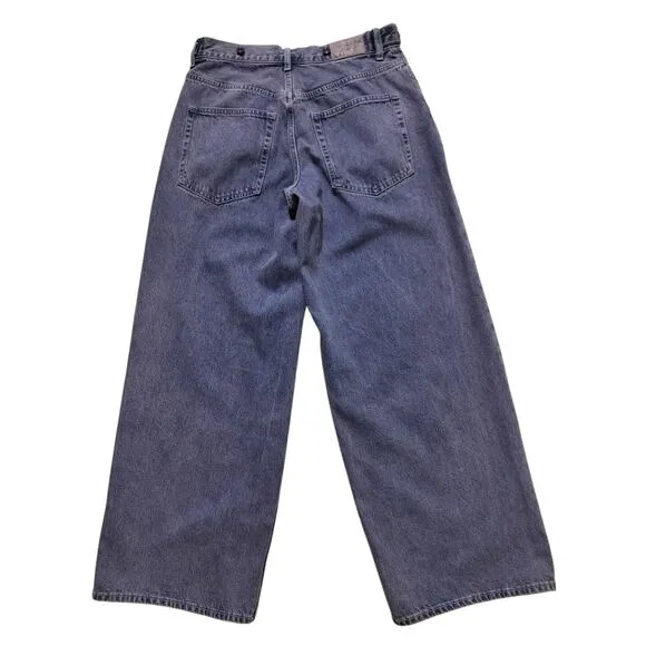 We the free electric feels dropped wide leg light purple jeans size 25