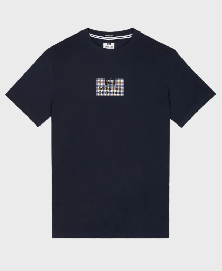 Weekend Offender Dygas Check Prison T-Shirt Navy