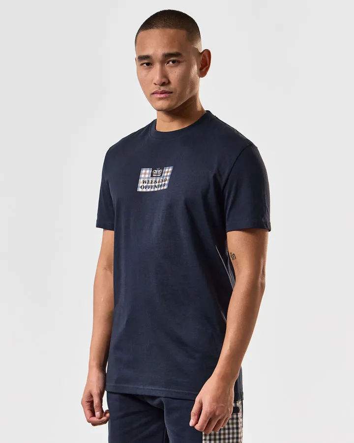 Weekend Offender Dygas Check Prison T-Shirt Navy