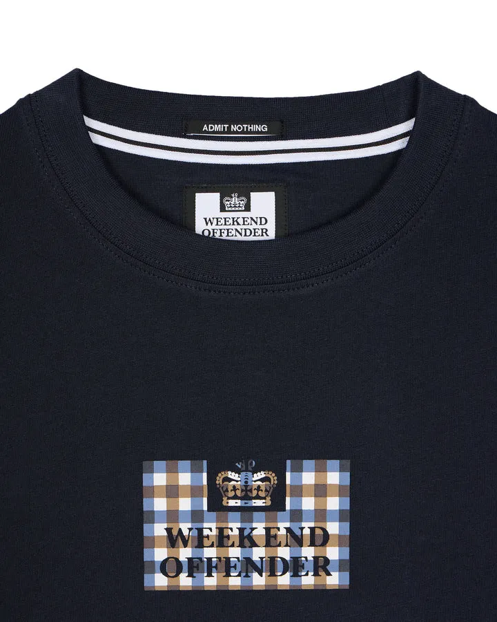 Weekend Offender Dygas Check Prison T-Shirt Navy