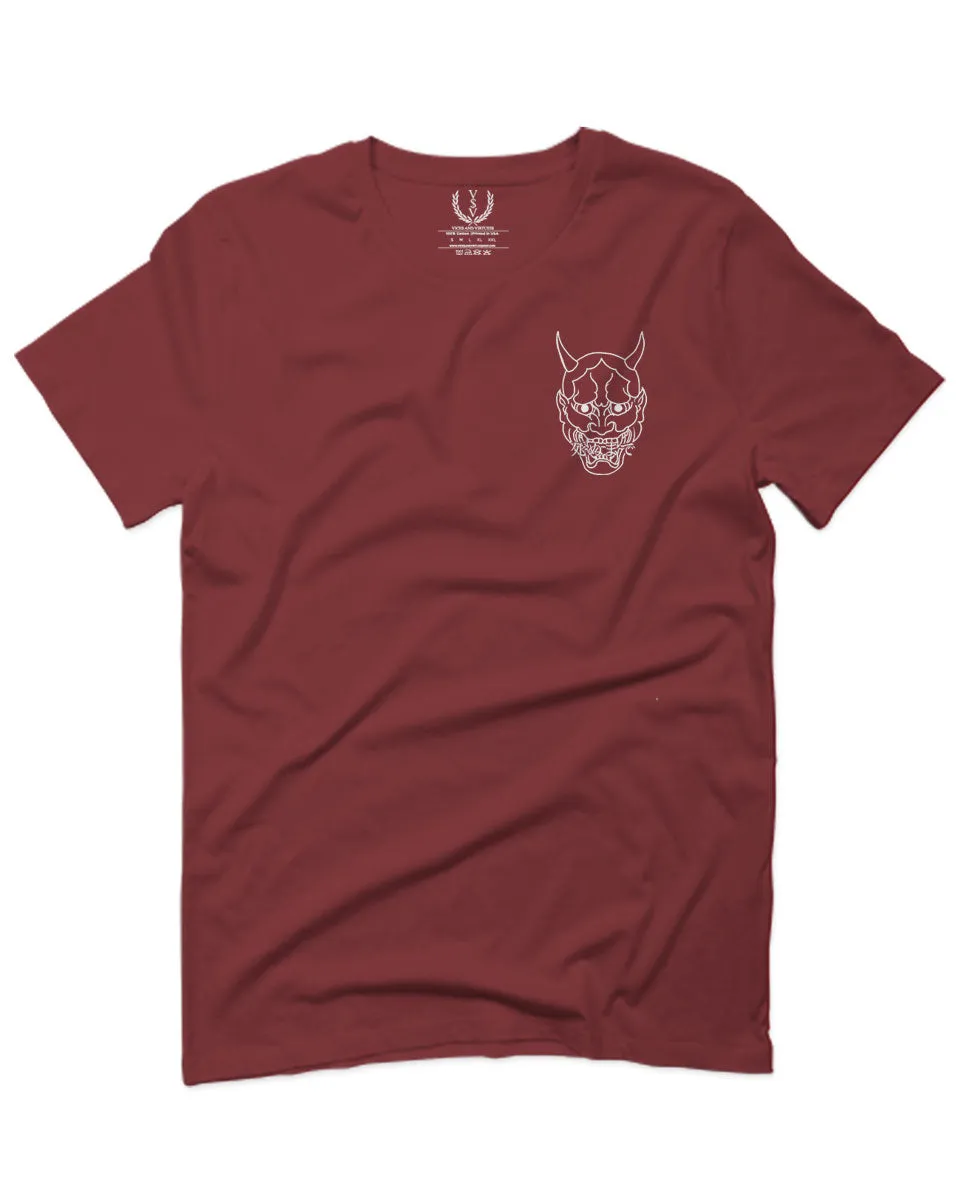 White Demon Hannya Graphic Traditional Japanese Till Death Vibes Anime For men T Shirt