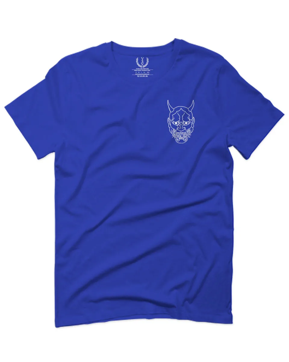 White Demon Hannya Graphic Traditional Japanese Till Death Vibes Anime For men T Shirt