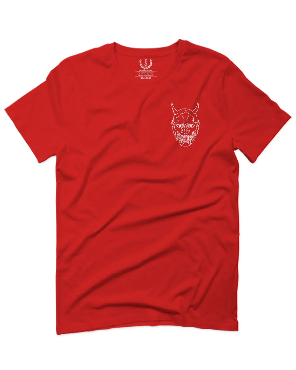 White Demon Hannya Graphic Traditional Japanese Till Death Vibes Anime For men T Shirt