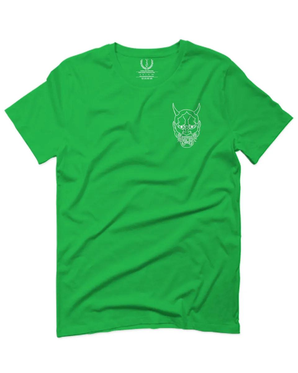 White Demon Hannya Graphic Traditional Japanese Till Death Vibes Anime For men T Shirt