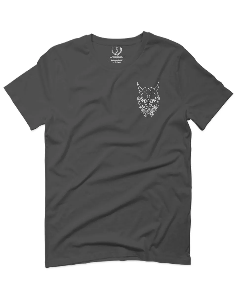 White Demon Hannya Graphic Traditional Japanese Till Death Vibes Anime For men T Shirt