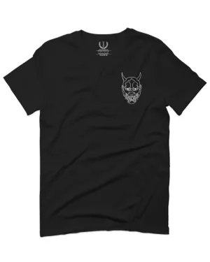 White Demon Hannya Graphic Traditional Japanese Till Death Vibes Anime For men T Shirt