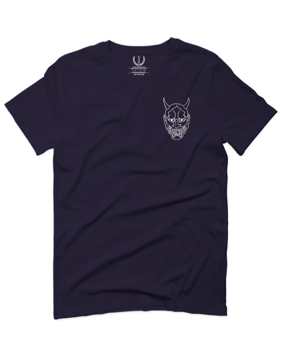 White Demon Hannya Graphic Traditional Japanese Till Death Vibes Anime For men T Shirt