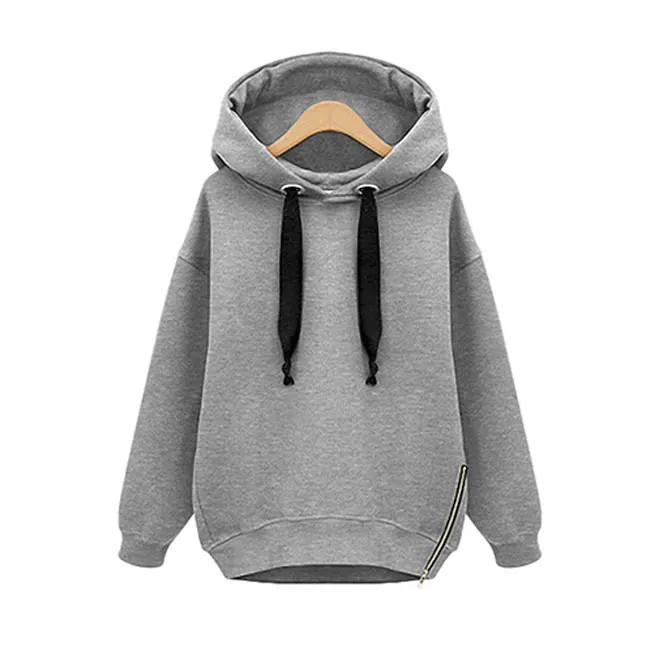Women Cotton Loose Hooded Jacket Thicken Velvet Long Sleeve Sweatshirt Fashion Style Hoodies M-4XL