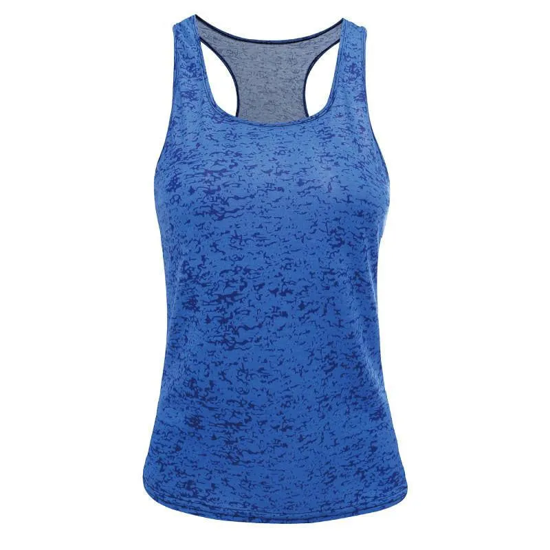 Women Shirts camouflage High Elastic Breathable Fitness Vest Ladies Vest Double No Rims Tank Top