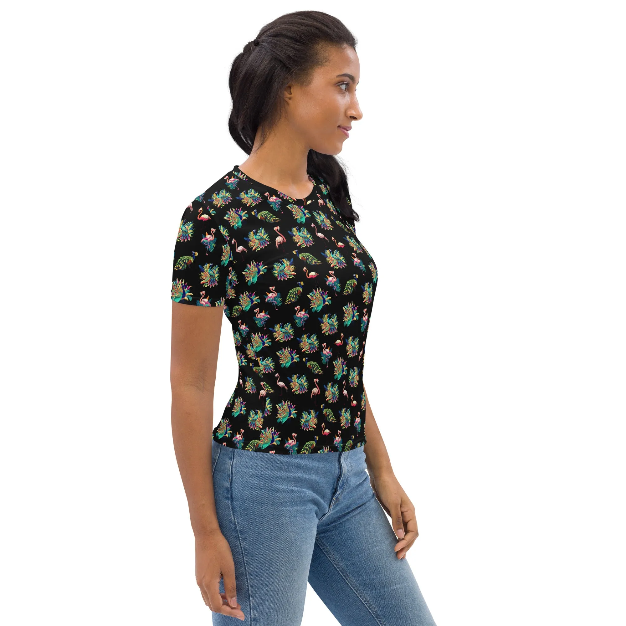 Women's All-Over Flamingo's and Peacock's