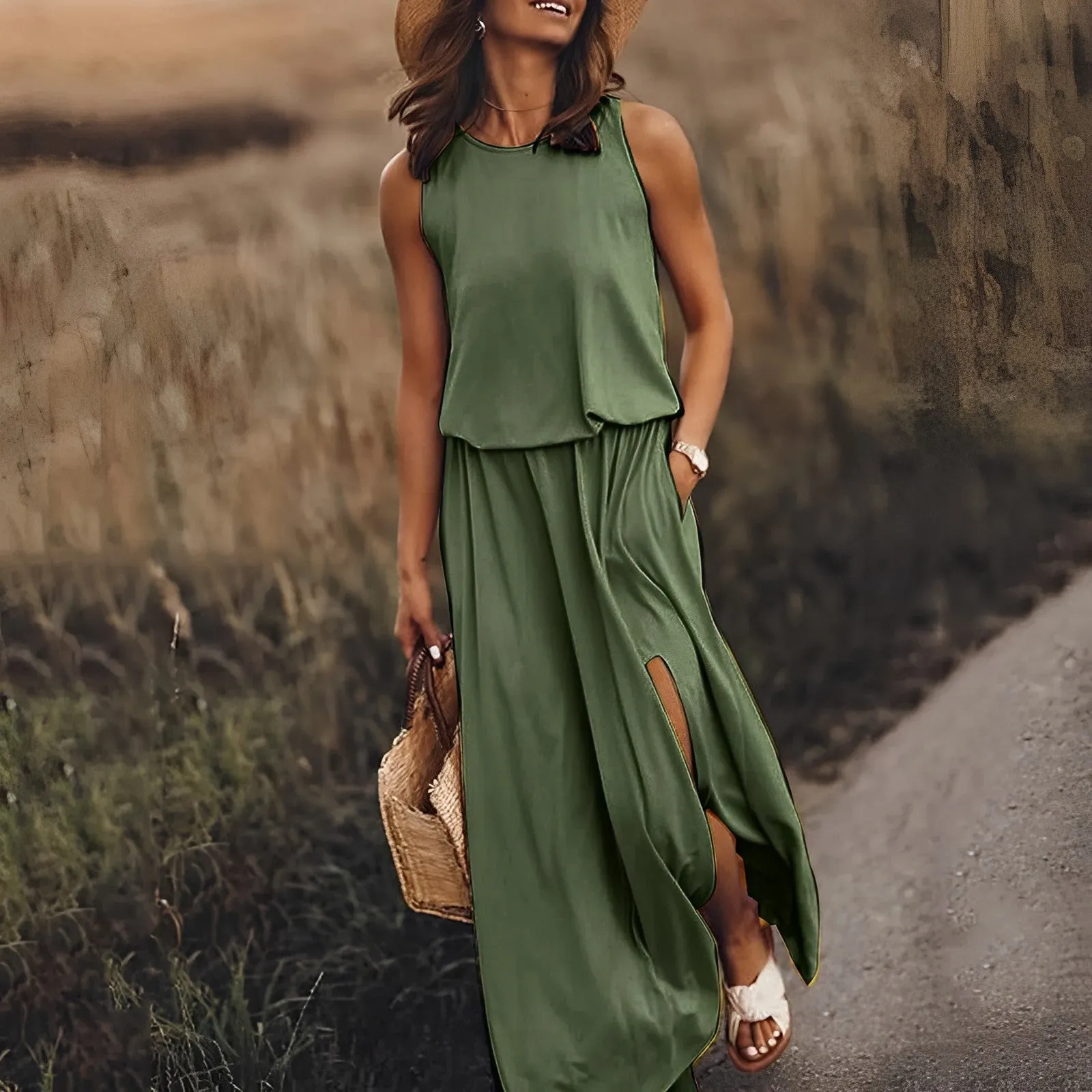 Women's Boho Backless Summer Dress | Maxi