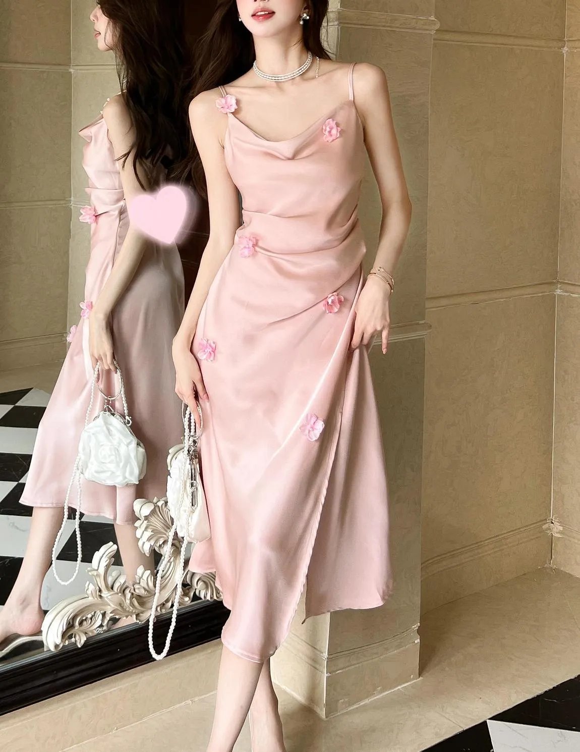 Women's Solid Satin Strappy Dress for a Chic Summer Look