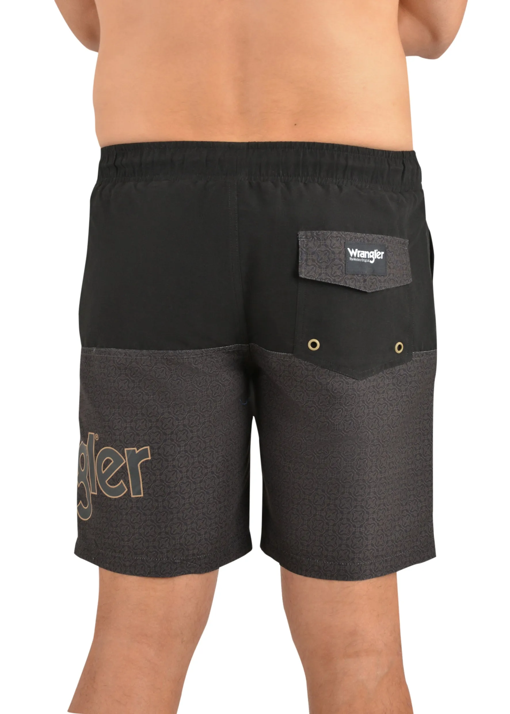 Wrangler Macquarie Boardshort Black Tan