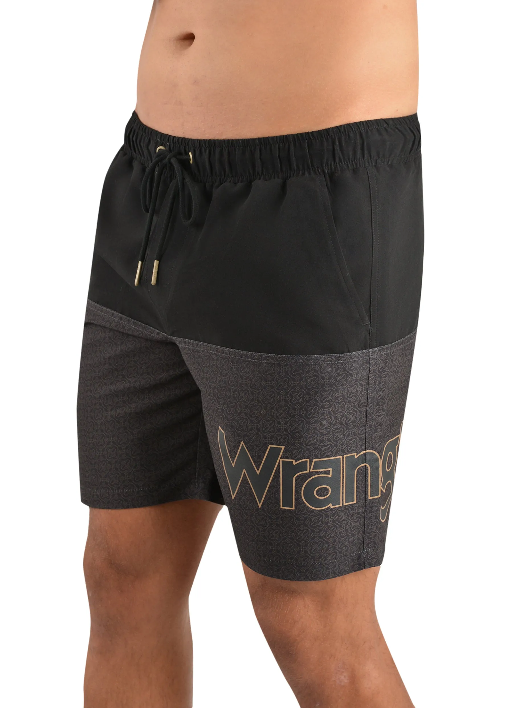 Wrangler Macquarie Boardshort Black Tan