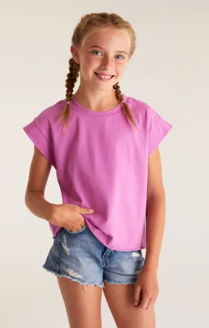 Z Supply Girls Cyler Jersey Tee - Wild Dahlia
