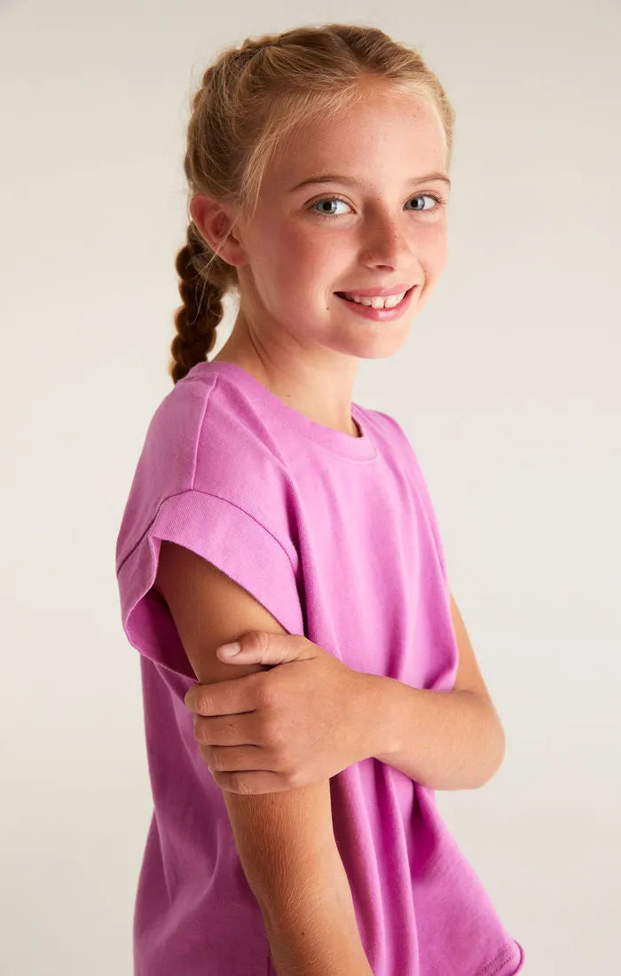Z Supply Girls Cyler Jersey Tee - Wild Dahlia